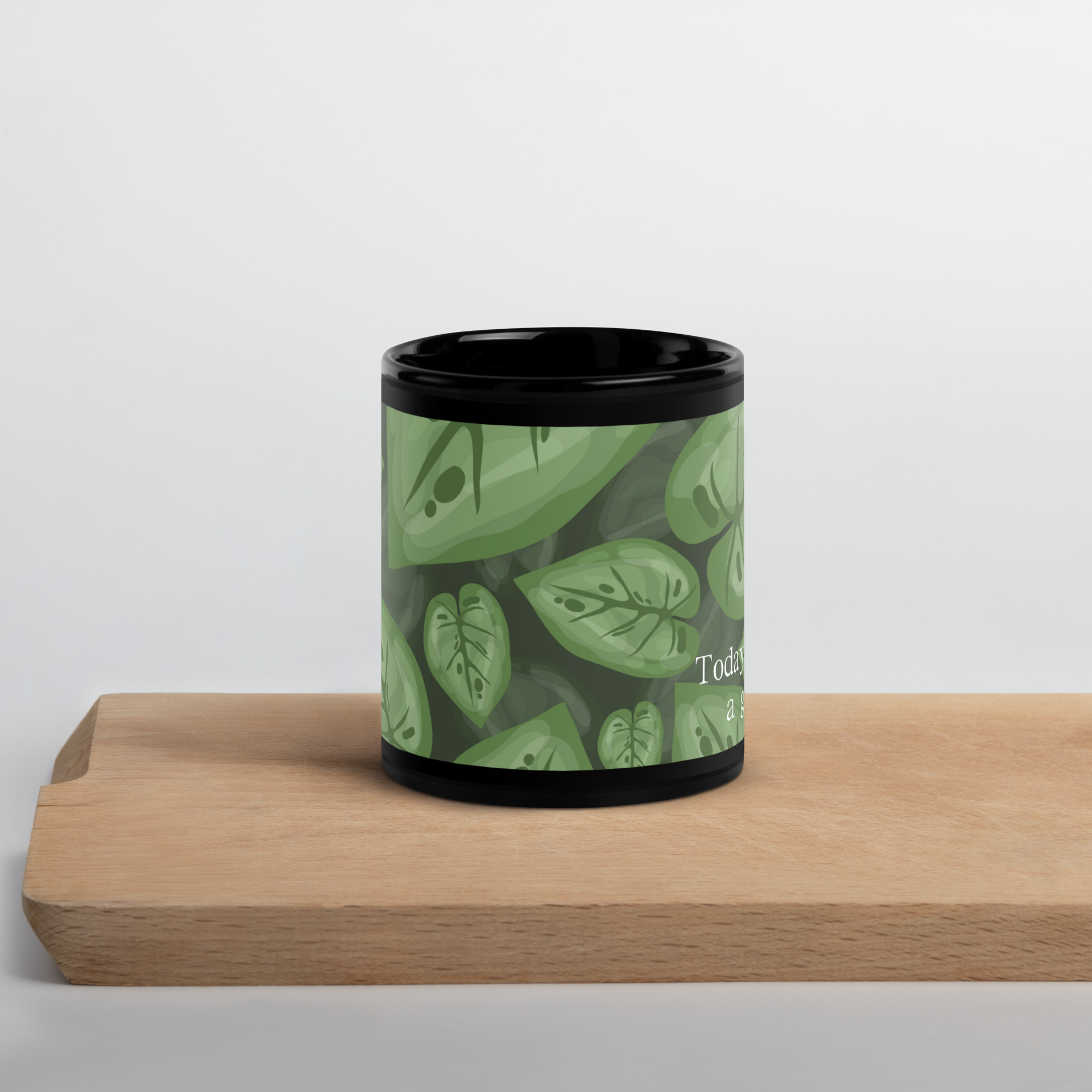 Taza negra brillante Rana Verde - Image 3