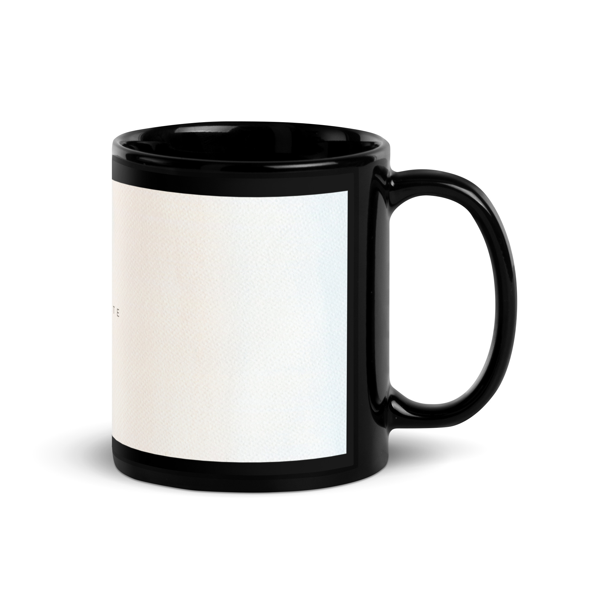 Taza negra brillante Relarosa