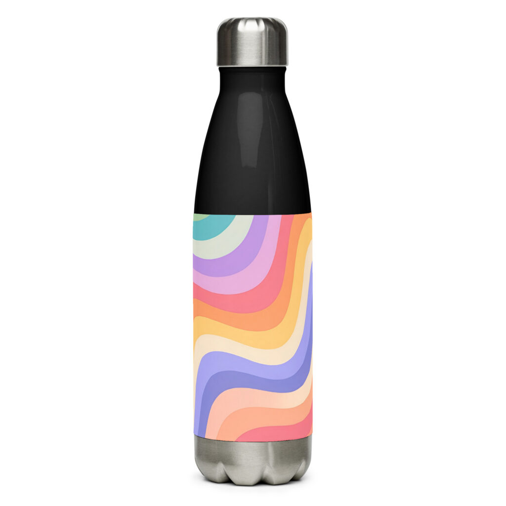 Botella de agua de acero inoxidable Ola Retro