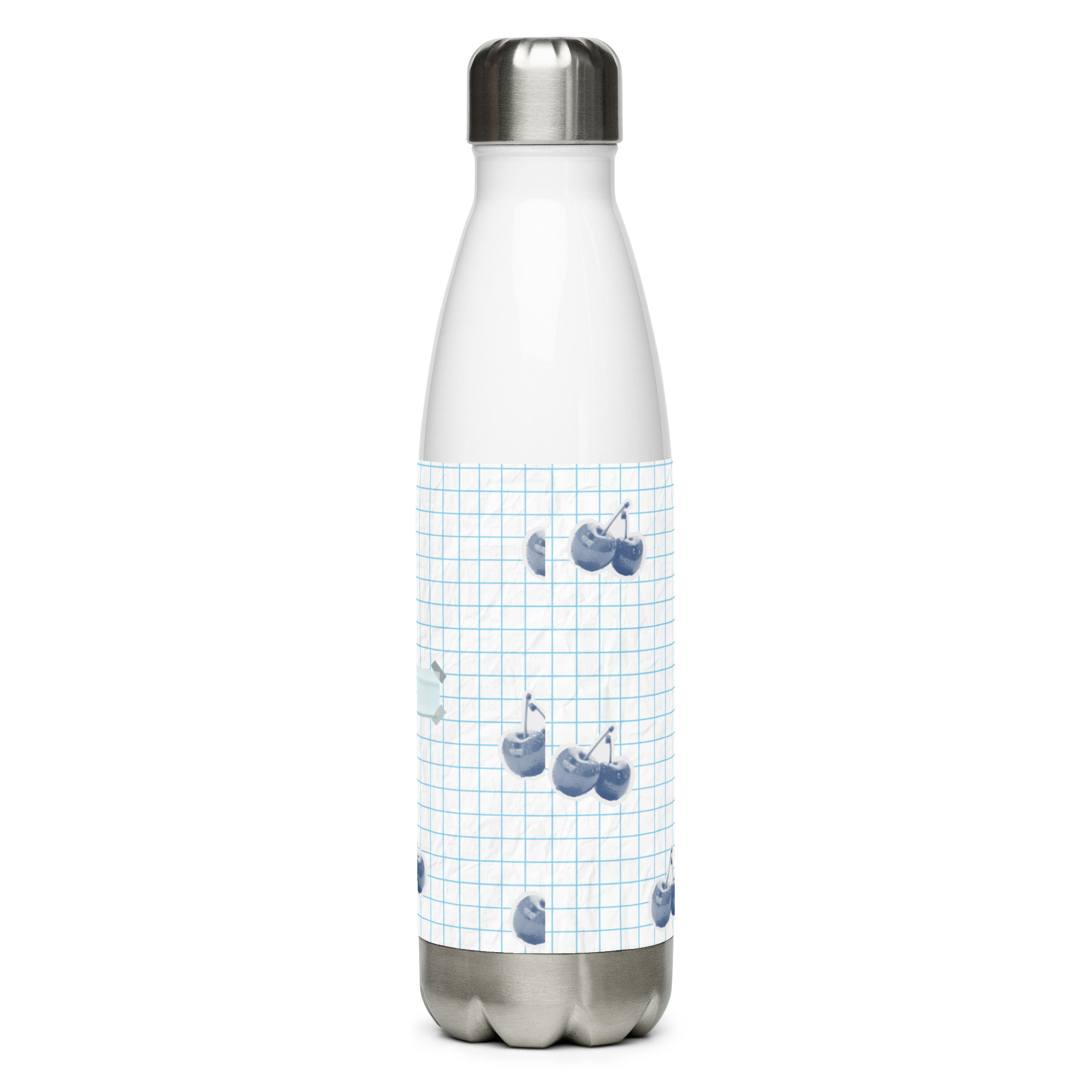 Botella de agua de acero inoxidable Cherry Blue - Image 4