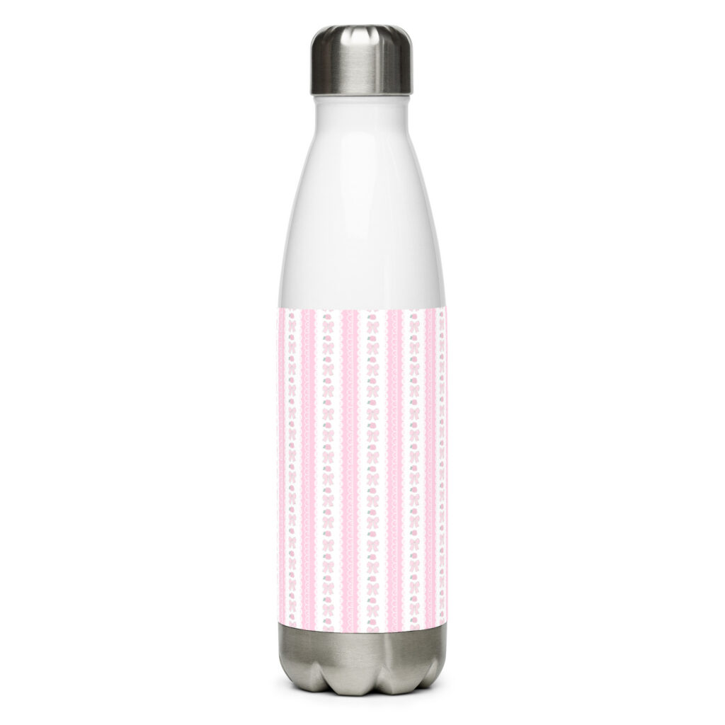 Botella de agua de acero inoxidable Rosé Ballet