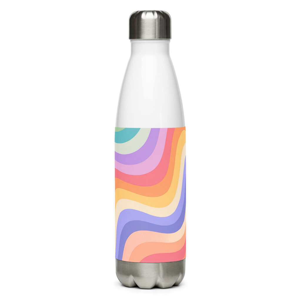 Botella de agua de acero inoxidable Ola Retro