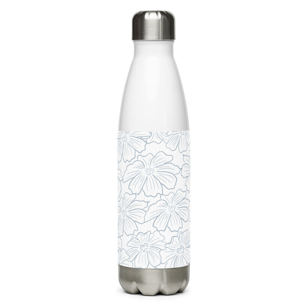 Botella de agua de acero inoxidable Petalos al Grafito