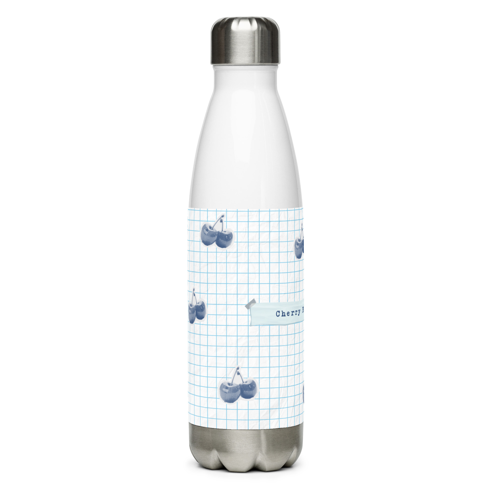 Botella de agua de acero inoxidable Cherry Blue