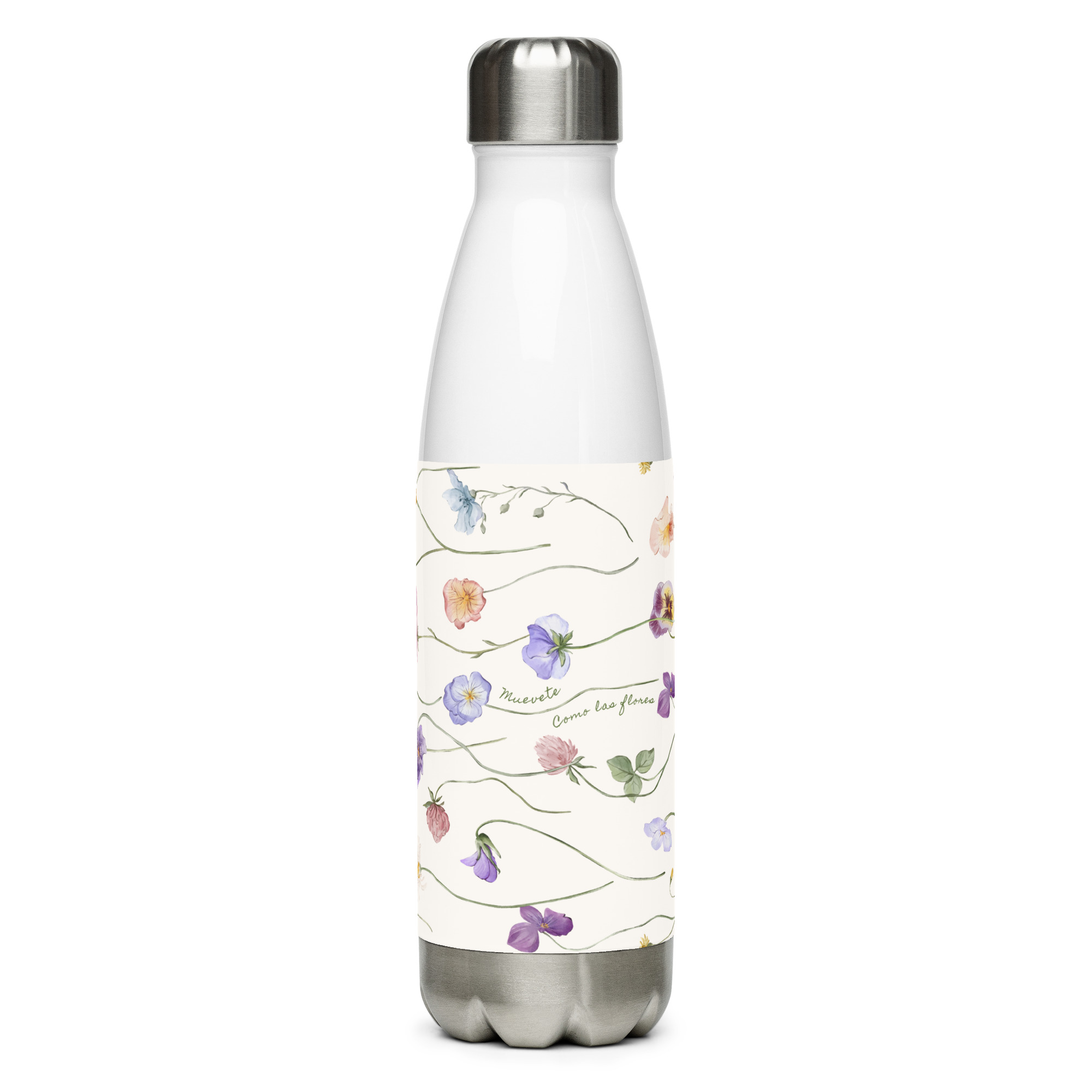 Botella de agua de acero inoxidable Flores al Viento