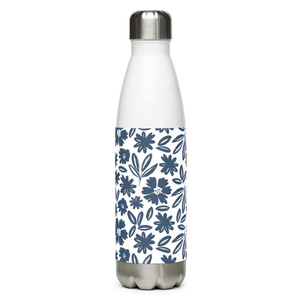 Botella de agua de acero inoxidable Navy Bloom