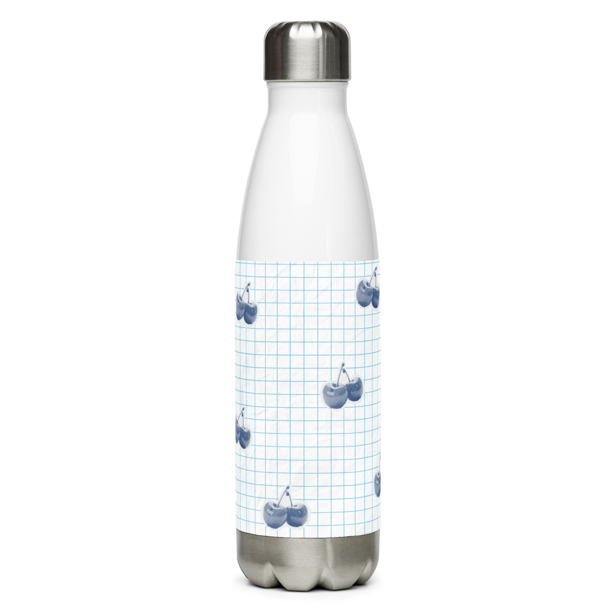Botella de agua de acero inoxidable Cherry Blue - Image 2