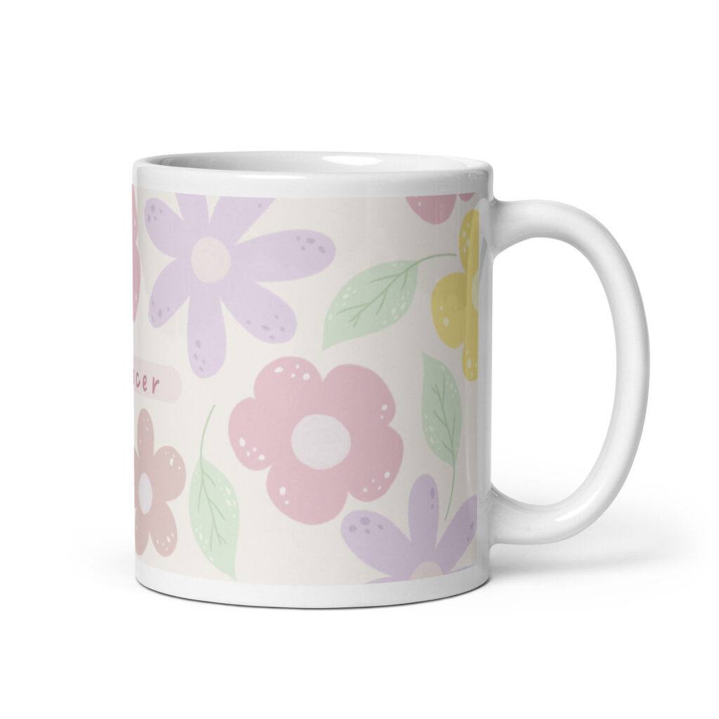 White glossy mug